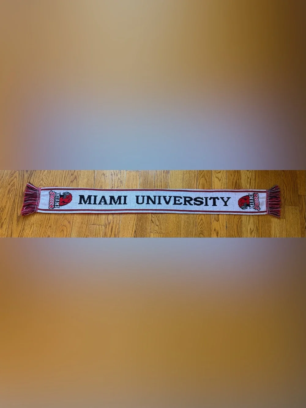 Vintage Miami University RedHawks Soccer 2002 MAC Champs Scarf Unisex